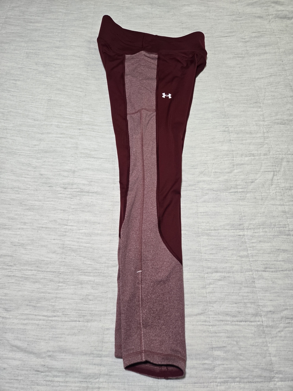 Under Armour Womens Burgundy and Heathered Maroon Leggings - Picture 4 of 9